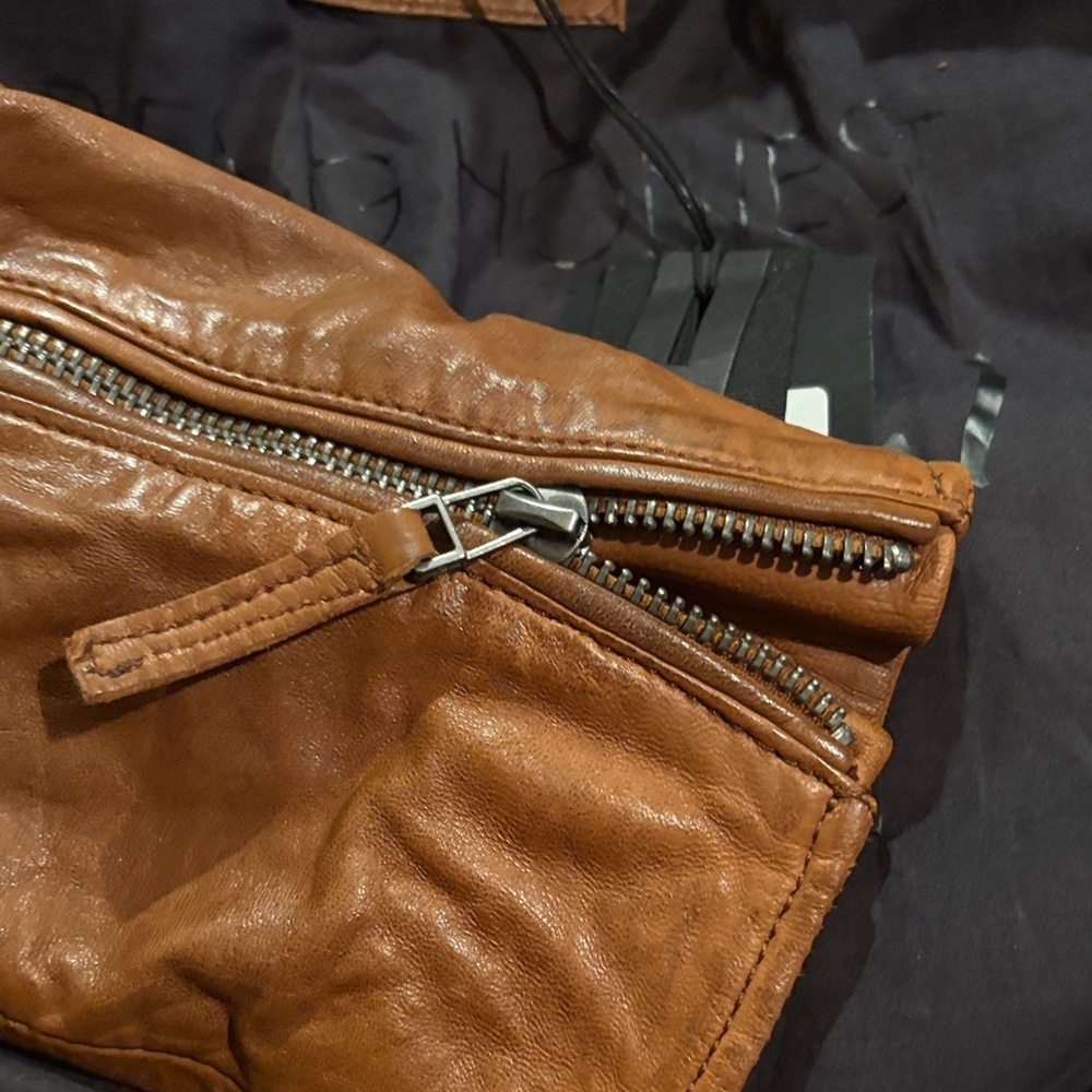Mauritius men’s Malic cognac leather jacket. Sz XL but runs small. - Picture 12 of 12